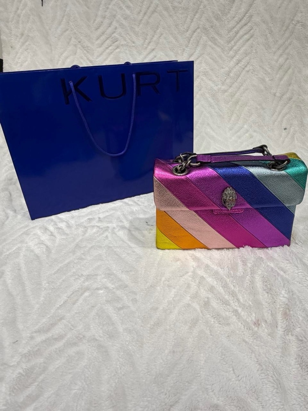 Kurt Geiger London Rainbow Leather Kensington Bag